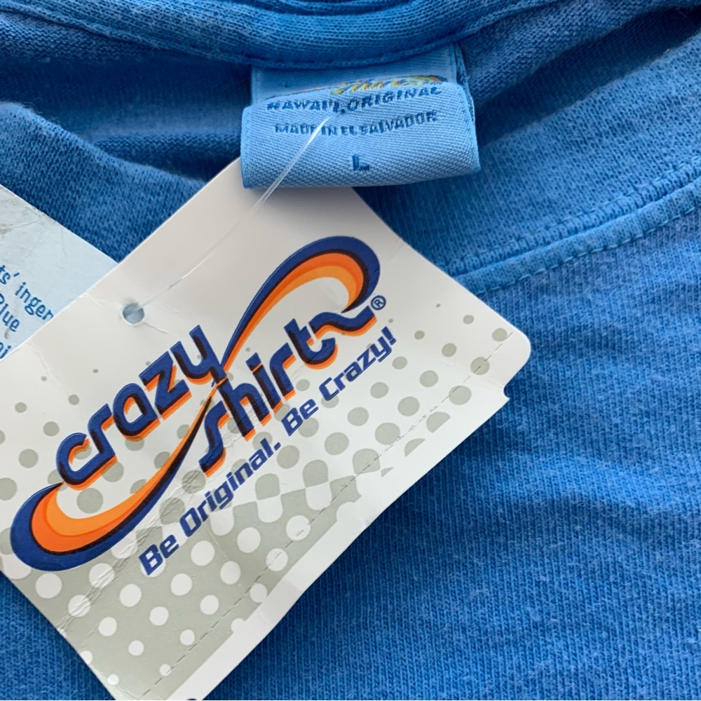 Blue Long Sleeve Hawaii dyed Crazy Shirt - Picture 3 of 7
